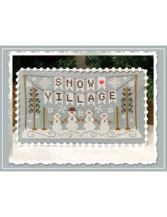 Snow Village 1  - Banner- Country Cottage Needlework