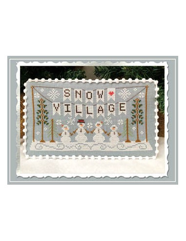 Snow Village 1  - Banner- Country Cottage Needlework