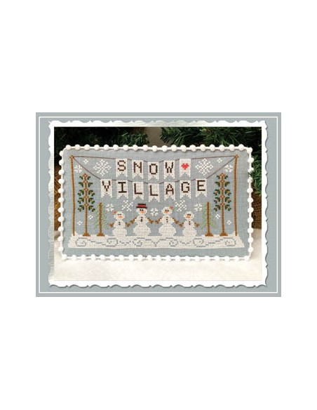Snow Village - Banner- Country Cottage Needlework