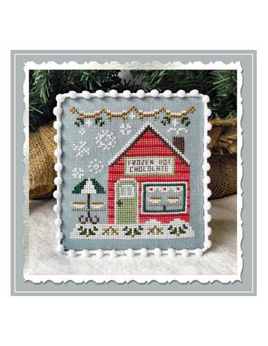 Snow Village - Peppermint Parlor - Country Cottage Needlework