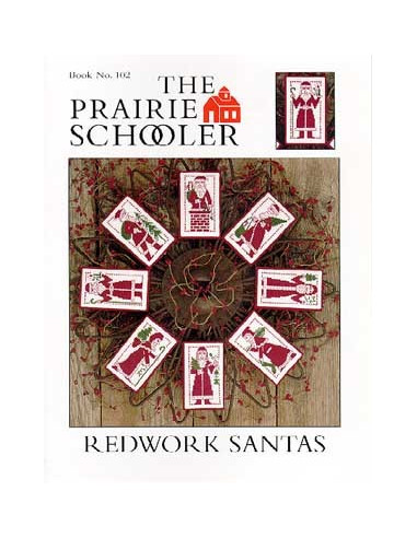 The Praire Schooler - Redwork Santas - Book 102
