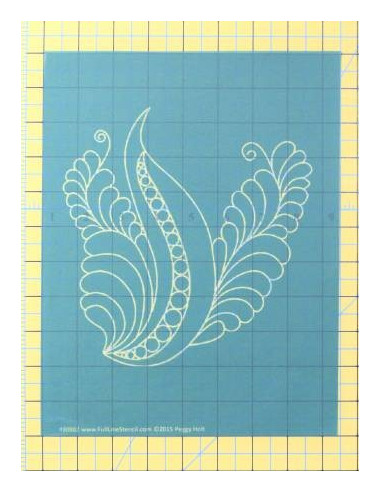 Full Line Stencil Quilting Feather Triangles