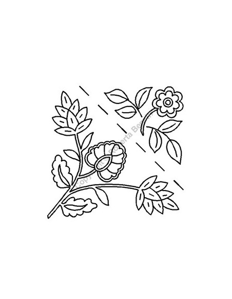 Stencil Quilting fleurs d'angle