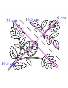 Stencil Quilting fleurs d'angle 2