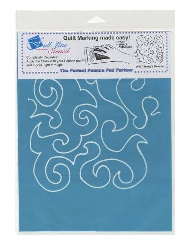 Full Line Stencil Quilting Feather Square