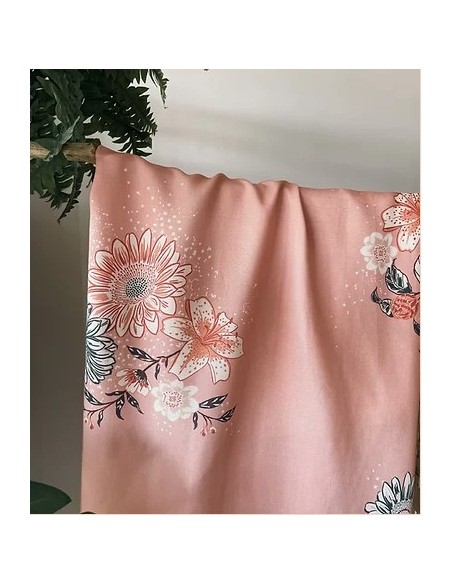 Bohelie Fabrics  Dusty Pink Garden