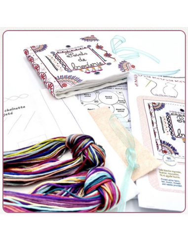 Points de broderie débutant - Un chat dans...