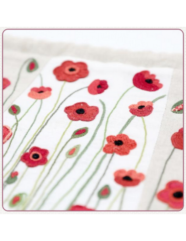 Pochon bicolore coquelicots - Un chat dans...