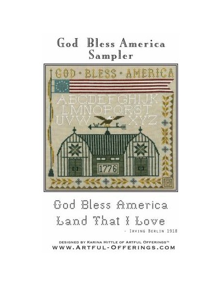Good Bless America Sampler  - de Karina Hittle - Artful Offerings