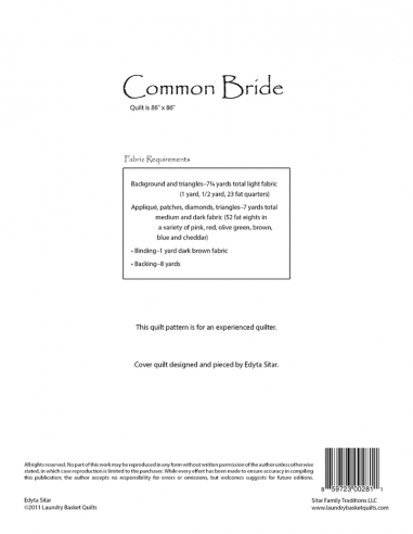 Common Bride - Laundry Basket Quilts - Patron