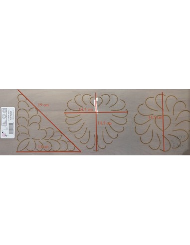 Stencil Quilting Feather Blocks