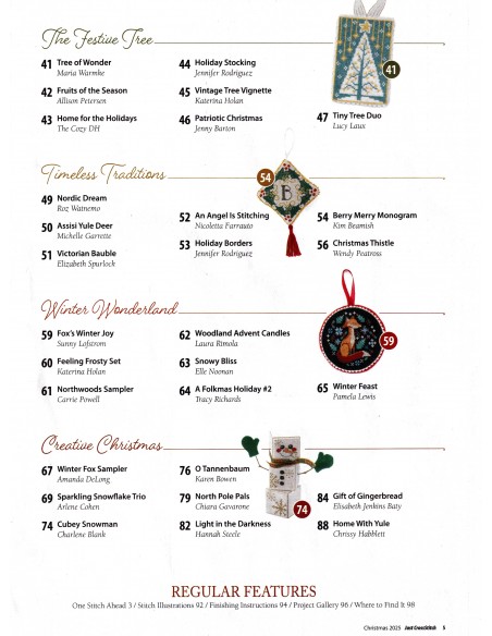 copy of Just Crossstitch - Christmas Ornaments -Divers choix