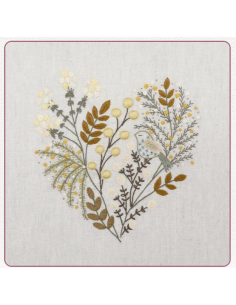 SAL coeur à broder Février- Premiers mimosas - Un chat... 2