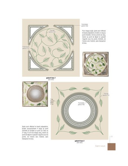 Broderie Hédébo Esprit nature