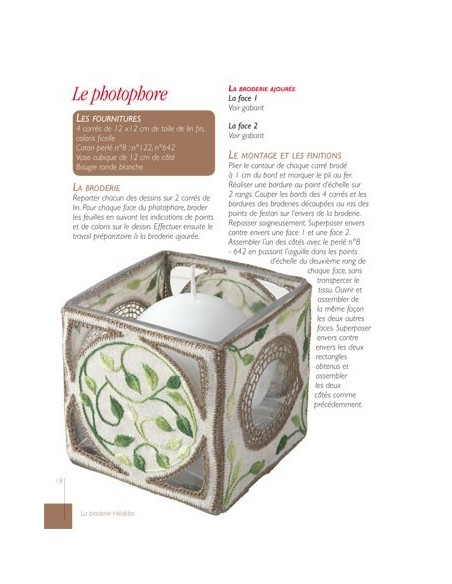 Broderie Hédébo Esprit nature